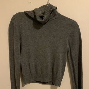 Grey Forever 21 Cropped Turtle Neck